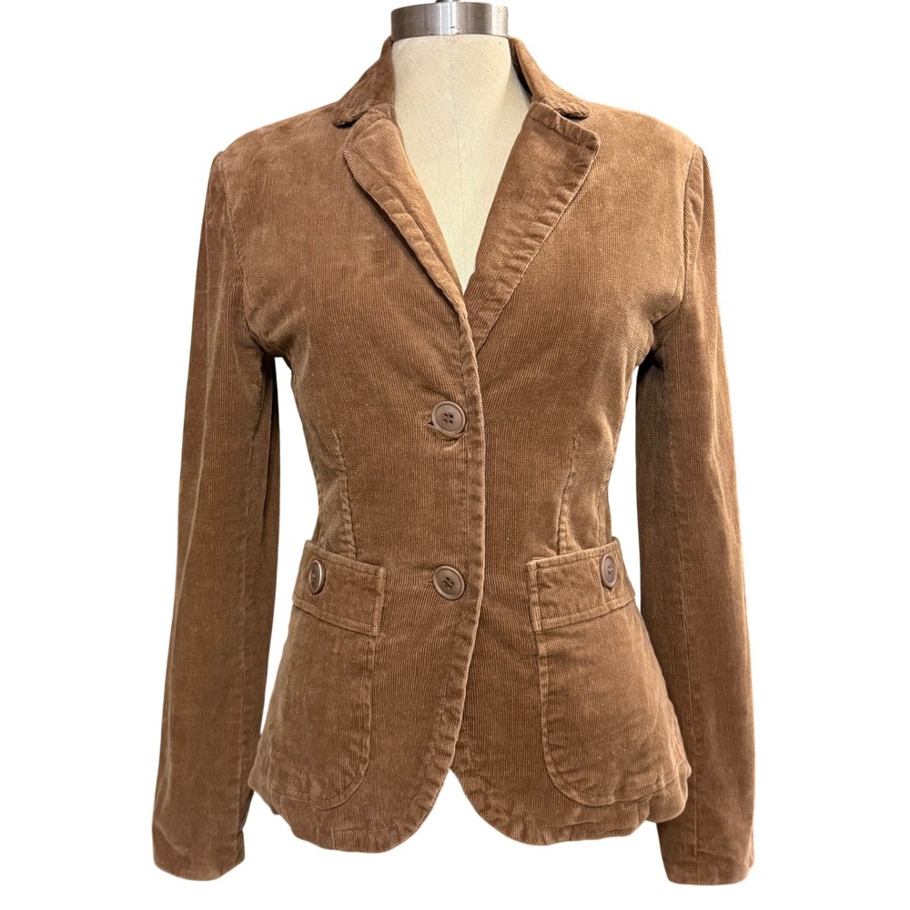 La Redoute 6 Corduroy Blazer Brown Academia Fall Autumn Equestrian French Retro